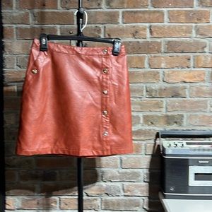 [UO] Faux Leather Mini Skirt